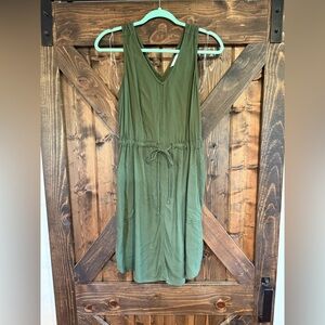 Time & Tru Olive Green Utility Dress